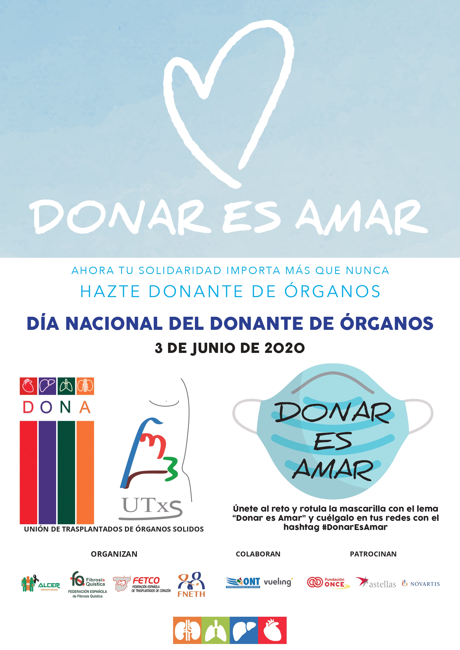Cartel de la campaña de donación de órganos 2020