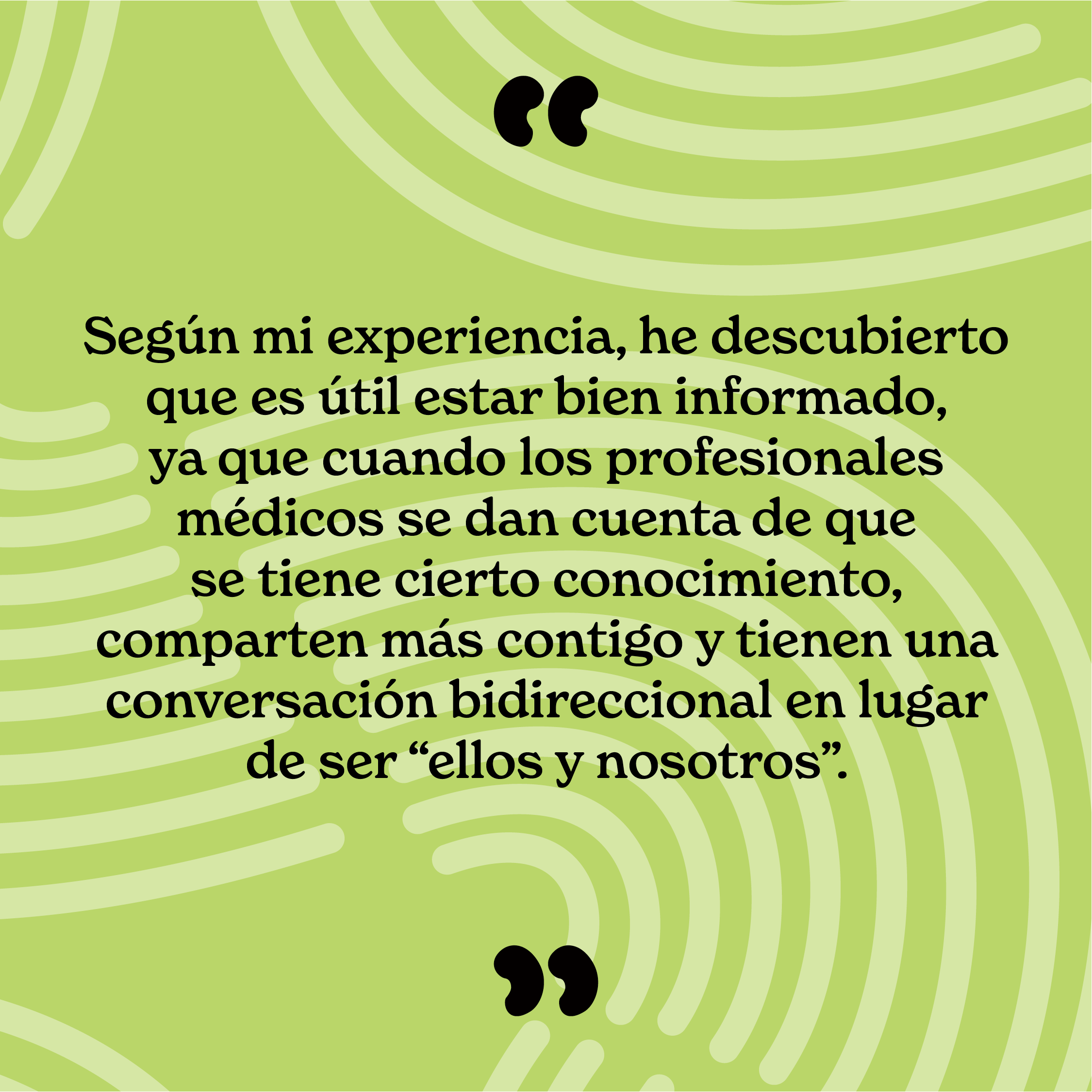 Según mi experiencia...