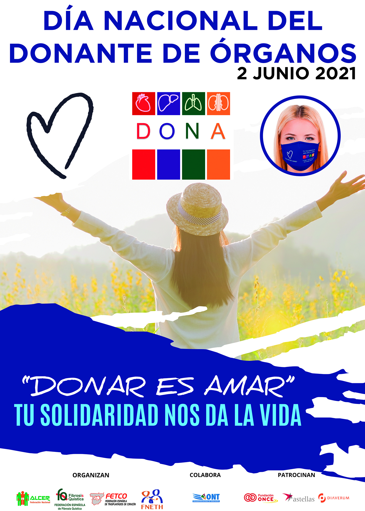 Cartel de la campaña de donación de órganos 2021