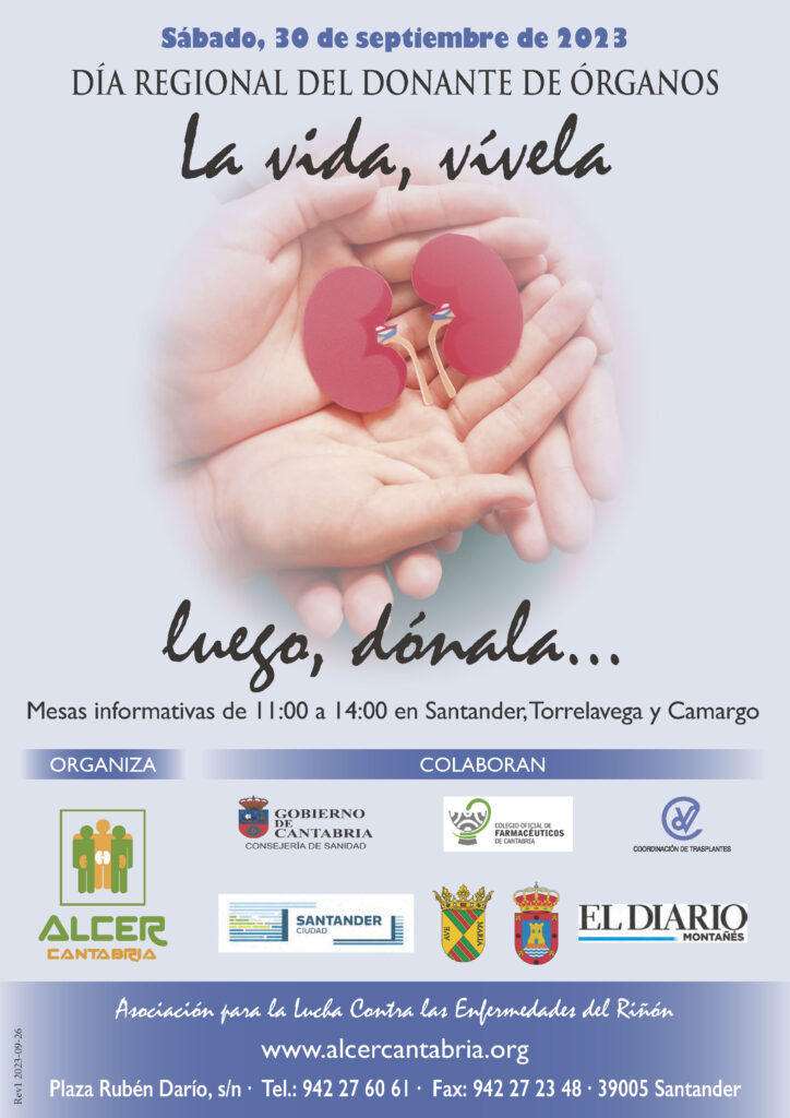 Cartel del Día Regional del Donante de Órganos 2023