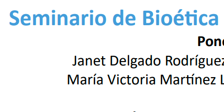 Parte del programa del seminario de bioética y enfermedad renal