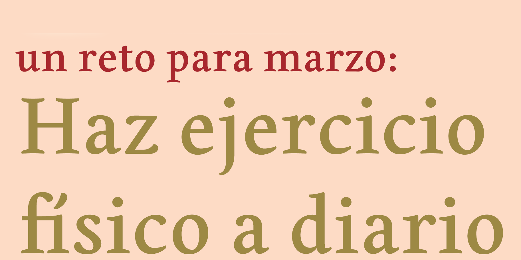 Reto de marzo: haz ejercicio físico